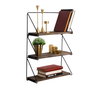 Hanah Home Violaceae Estantería de Pared Moderna e Industrial en Negro y Nogal